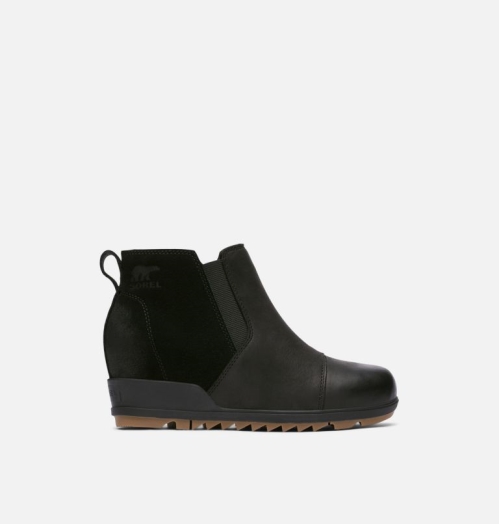 Sorel Evie Pull-On Bootie Støvletter med Kilehæl Dame Quarry Gum 2 | WOHZVE-765