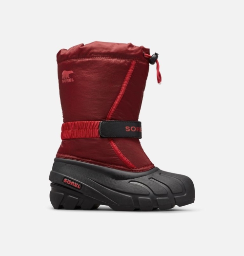 Sorel Flurry Snestøvler Børn Red/Black | NRWQBZ-217