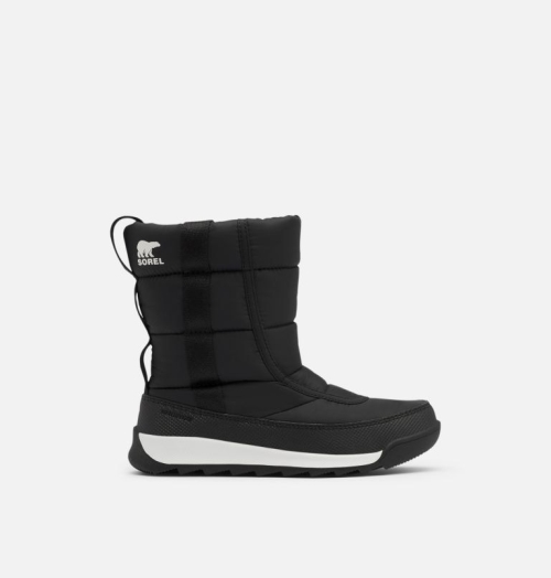 Sorel Whitney II Puffy Mid Snestøvler Børn Sort | LDBPOI-912